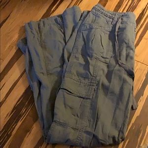 Dark green linen pants